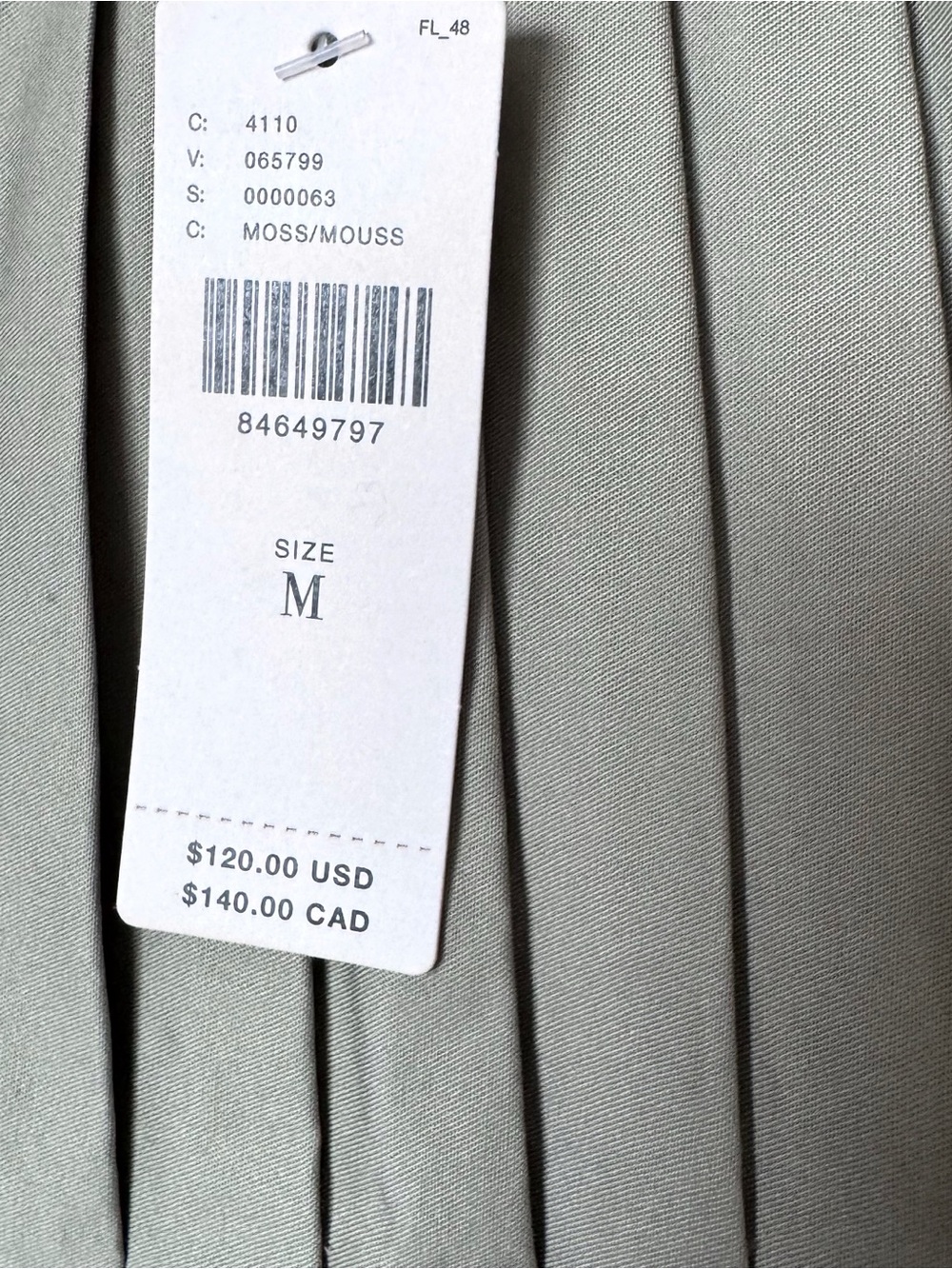 Mare Mare Pleated Structured Swing Tank Top in Sage - Picture 7 of 11